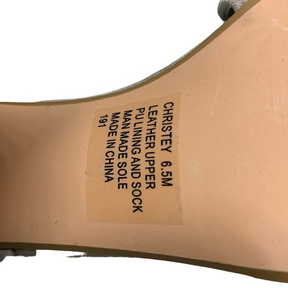 Steve Madden Christey Block Heel Size 6.5 Leg Wrap Strap Suede 4" Heel - Picture 9 of 9